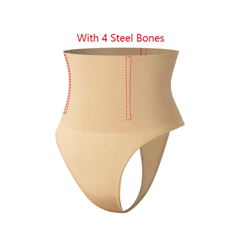 High Waist Tummy Control Panties Women Thong Panty Shaper Slimming Underwear Butt Lifter Belly Shaping Cincher Brief Body Shaper