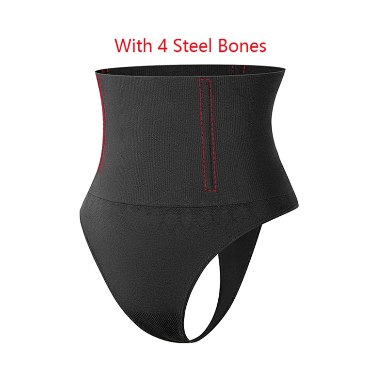 High Waist Tummy Control Panties Women Thong Panty Shaper Slimming Underwear Butt Lifter Belly Shaping Cincher Brief Body Shaper